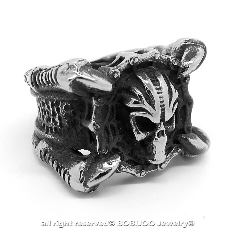 Bobijoo Jewelry Grosse Chevali Re Bague Biker Griffes Dragon Cha Ne