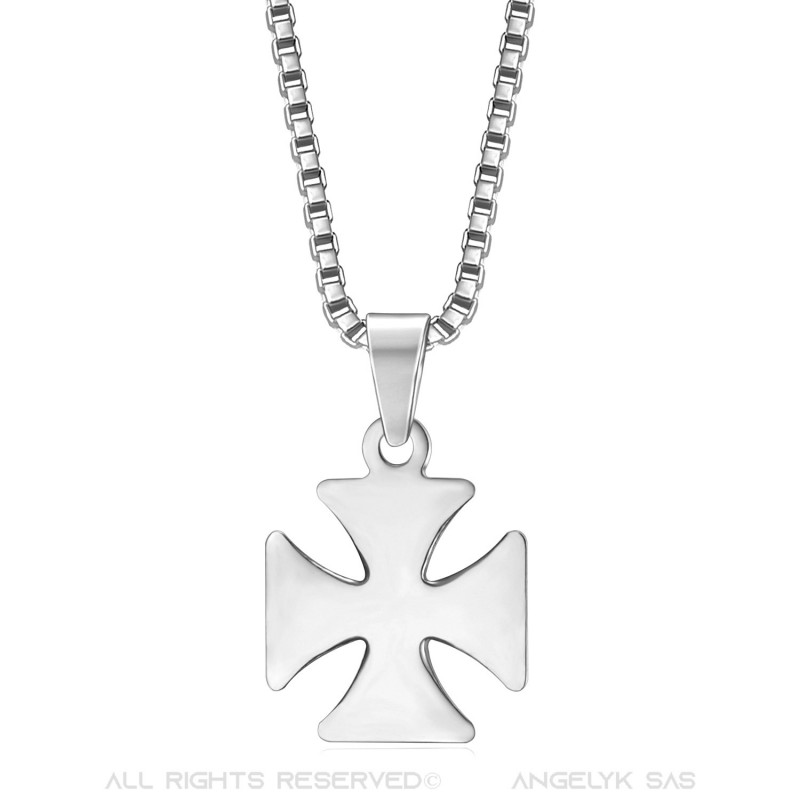 Bobijoo Jewelry Pendentif Croix Patt E Templier Chevalier Acier