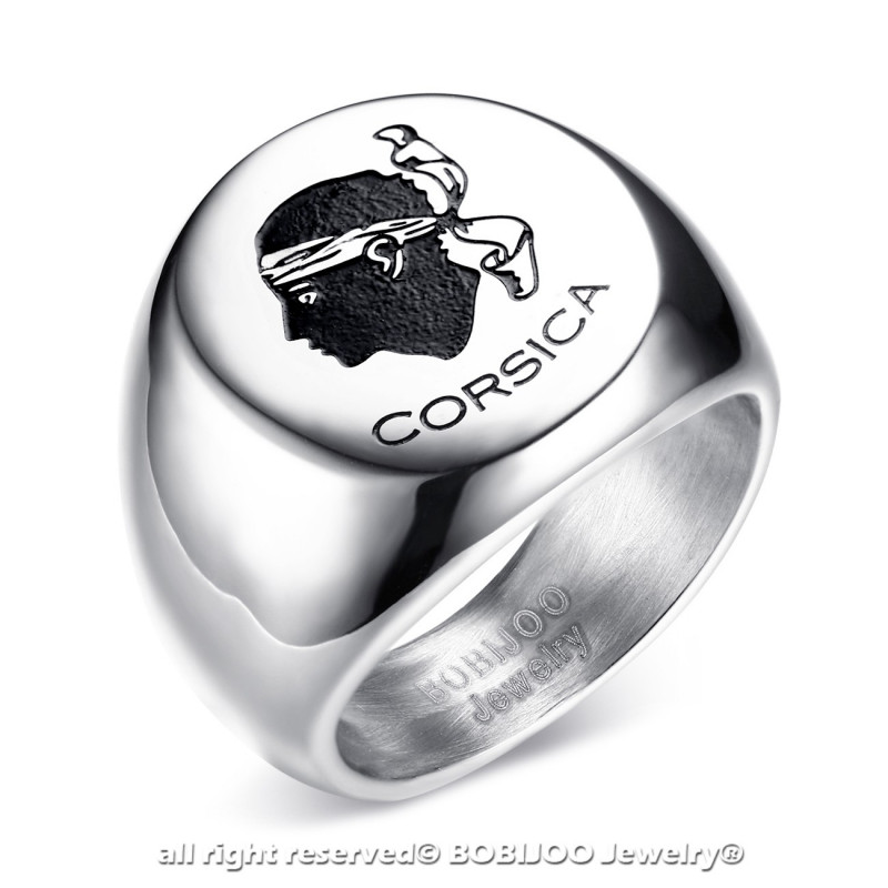 Bobijoo Jewelry Bague Chevali Re Corse T Te De Maure Corsica Acier