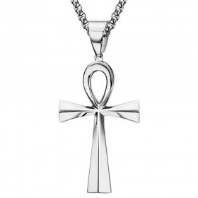 PEF0048 BOBIJOO JEWELRY Anhänger Kreuz des Lebens Ankh Edelstahl Gold Silber nach Wahl