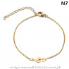 BR0263 BOBIJOO Jewelry Bracciale Minimalista Donna In Acciaio Placcato Oro Scelta