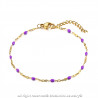 BR0272 BOBIJOO Jewelry Pulsera Minimalista De Mujer De Acero Chapado En Oro Elección