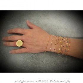 BR0272 BOBIJOO Jewelry Bracelet Minimalist Steel Gold Email Color Choice