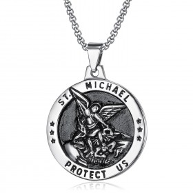 Saint Michael Michael Protection Steel pendant bobijoo