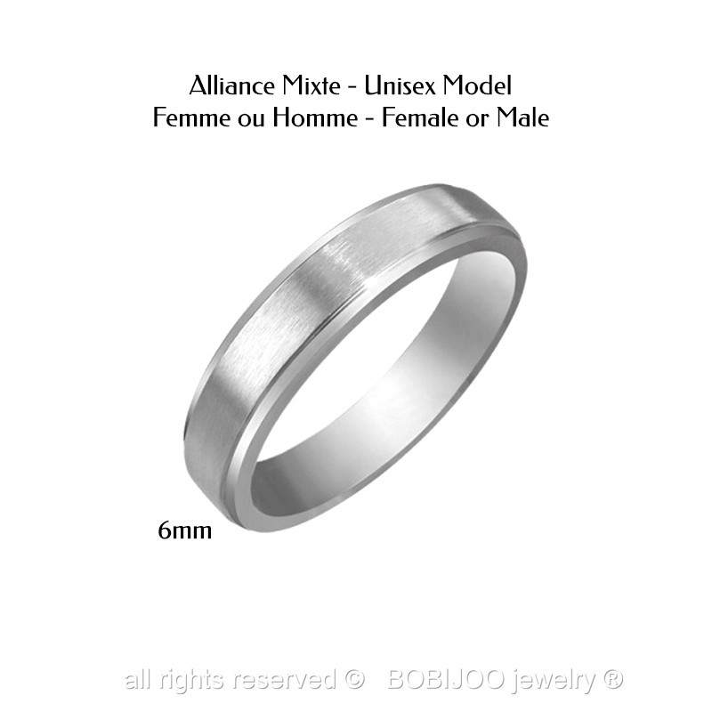 Bague homme acier outlet brossé