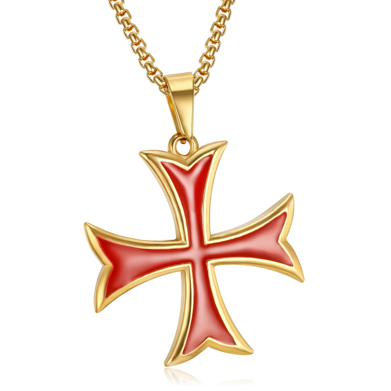 Bobijoo Jewelry Pendant Templar Cross Pattee Tips Cash Gold 28 90