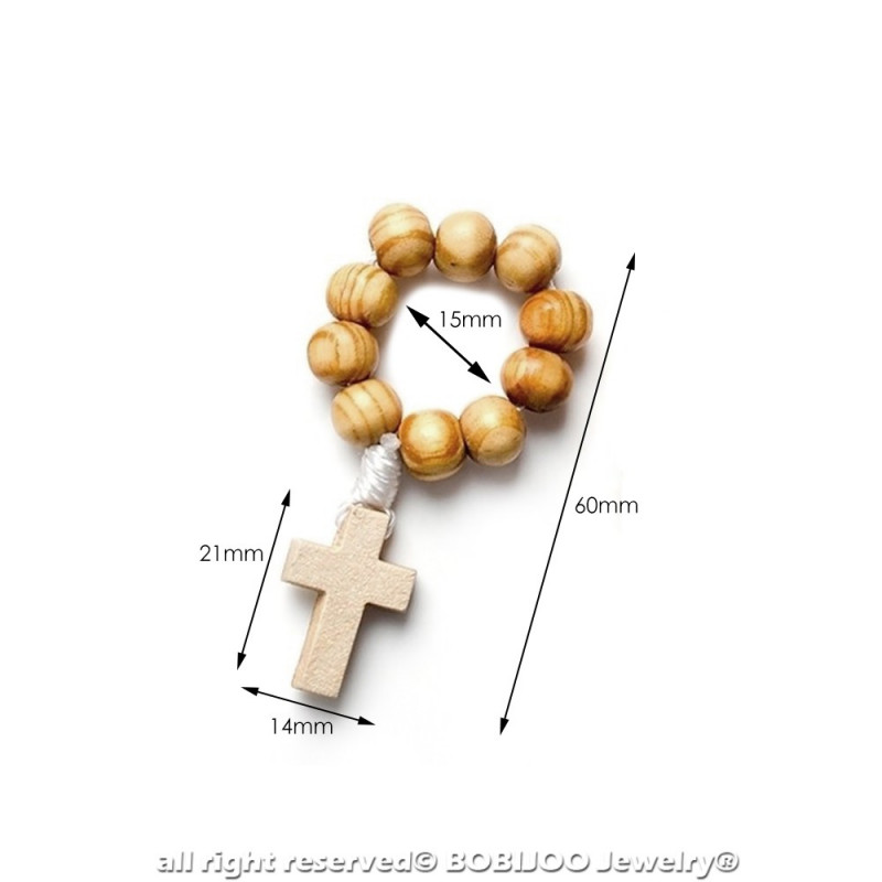 Wooden on sale rosary ring