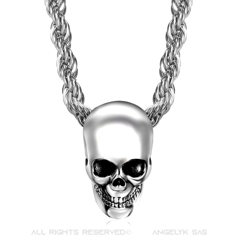 BOBIJOO Jewelry - Clochette Porte Bonheur Moto Biker Skull Crâne