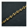 COH0021 BOBIJOO Jewelry High quality steel and gold coffee bean chain