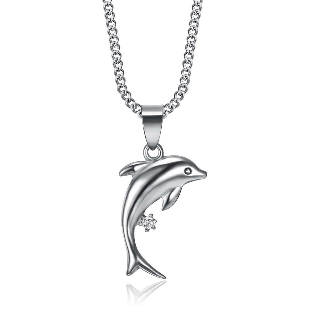 diamond dolphin necklace