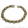 BR0267 BOBIJOO Jewelry Coffee bean bracelet Steel Gold: 4 sizes to choose from