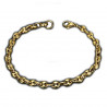 BR0267 BOBIJOO Jewelry Coffee bean bracelet Steel Gold: 4 sizes to choose from