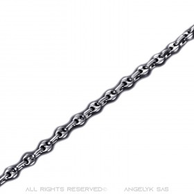 BR0268 BOBIJOO Jewelry Bracciale chicco di caffè Acciaio Argento: 4 misure tra cui scegliere