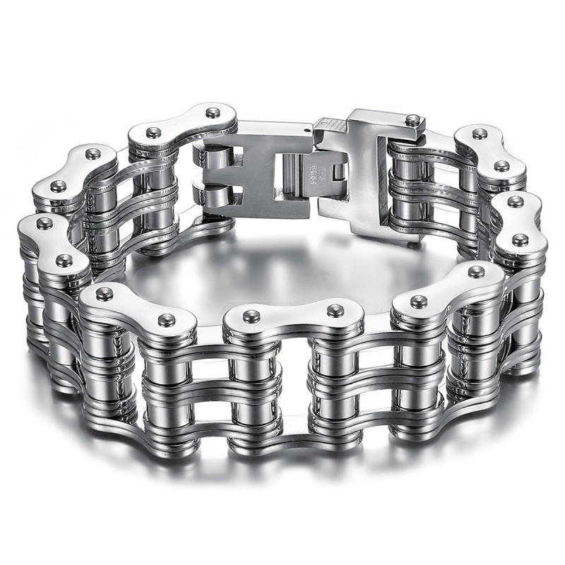 Bracelet chaîne, taille XXL, Imposant en acier inoxydable