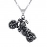 Ciondolo moto Biker Fleur-de-Lys Skull bobijoo