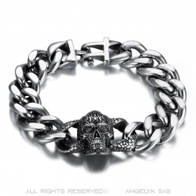 BR0292 BOBIJOO Jewelry Biker bracelet Stainless steel 19cm