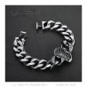 BR0292 BOBIJOO Jewelry Pulsera biker Acero inoxidable 19cm