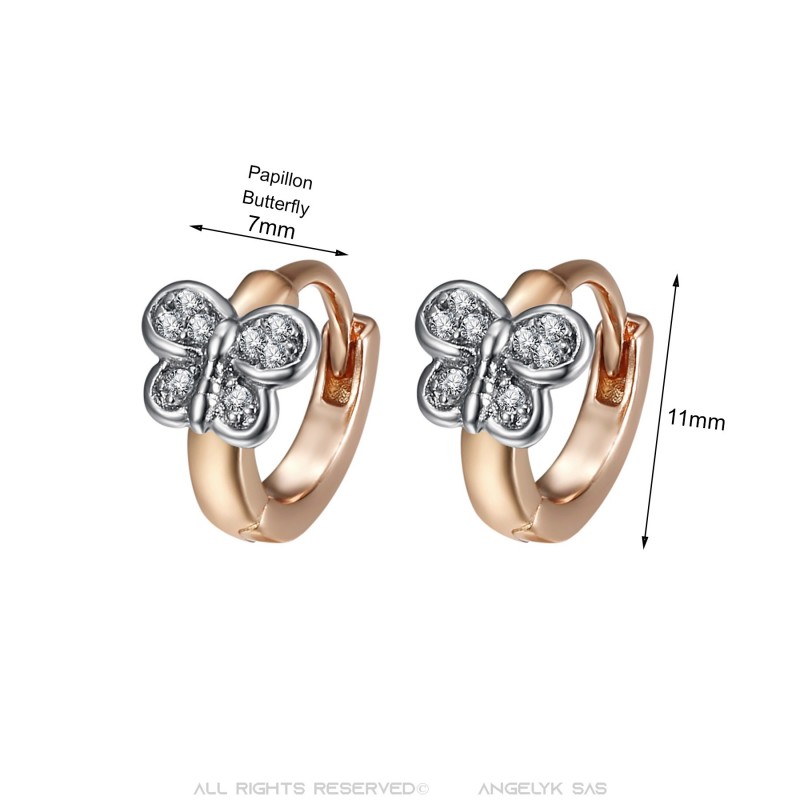 Boucles d'oreilles fillette · Boucles d'oreille enfant en or 18 carat