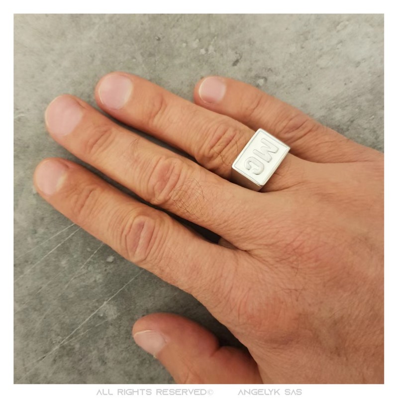 Bague Chevalière Acier Inoxydable F*CK / Doigt D'honneur ( Bikers