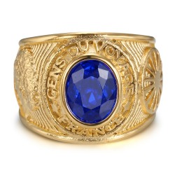 University ring Gens du voyage France Niglo Blue Gold