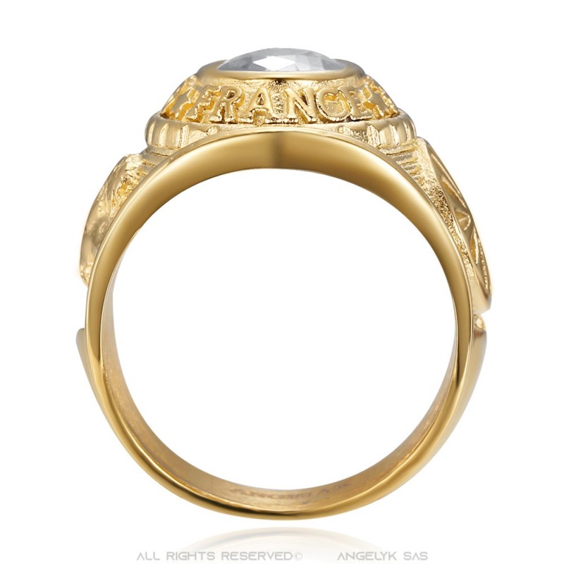 Bague universitaire or online 18 carats