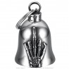 Campana de motocicleta Mocy Bell dedo medio acero inoxidable plata IM#24667