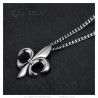 Collana con ciondolo Fleur de Lys Catena Zirconio Acciaio inossidabile Argento IM#25250