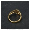 Anillo árbol de la vida modelo pequeño discreto Acero inoxidable Oro IM#27134