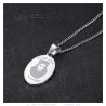 Pendant medal Saint Sara protects me Stainless steel Silver IM#27151