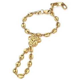 Bracelet ring Passa Mano child Minnie Stainless steel Gold IM#27454