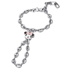 Bracciale anello Passa Mano bambino Minnie acciaio colore Argento IM#27494