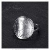 Anillo Moneda Replica 20 Fr Napoleon 1er Acero Inoxidable Plata IM#27522