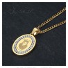 Medal Necklace Saint Sara Stainless steel Gold Diamonds Camargue IM#27536