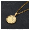 copy of Pendant Coin Napoleon III Louis Steel Gold27634