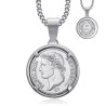 Pendentif Napoléon 1er Pièce 20 francs Argent Réplique Acier inoxydable27645