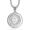 Pendentif Napoléon 1er Pièce 20 francs Argent Réplique Acier inoxydable27647