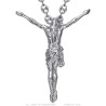 Large pendant of the lord Christ without cross Steel Silver Coffee bean27754