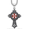 Pendentif templier Croix rouge xpisti sigillum militum Chaîne 60cm27760