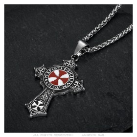 Templar cross pendant xpisti sigillum militum Chain 60cm27762