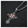 Pendentif templier Croix rouge xpisti sigillum militum Chaîne 60cm27762