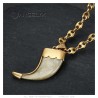 Lion Claw Pendant Replica Coffee Bean Chain 60cm Gold Steel27776