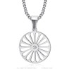 Pendentif roue des voyageurs Diamant Femme Enfant Acier Argent27871