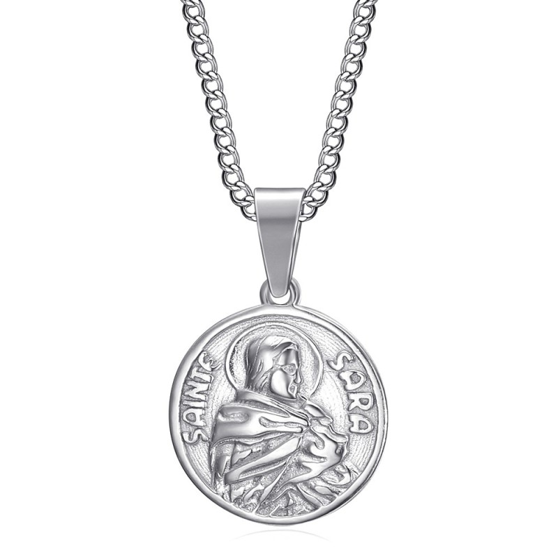 Ciondolo Saint Sara classico Acciaio inossidabile Argento27896