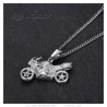 Pendentif moto sportive Acier inoxydable Argent Chaîne 60cm27923