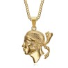 copy of Large Corsican Pendant Head of Moor Corsica Steel Gold27932