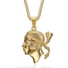 copy of Large Corsican Pendant Head of Moor Corsica Steel Gold27933