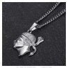 Corsican Moor's Head Pendant in Stainless Steel Silver Finish27946