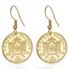 Earrings Napoleon 3 Stainless steel 20 Francs gold27993