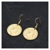 Boucles d'oreilles Napoléon 3 Acier inoxydable Or 20 Francs27994