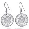 Earrings Napoleon 3 Stainless steel Silver 20 Francs28007